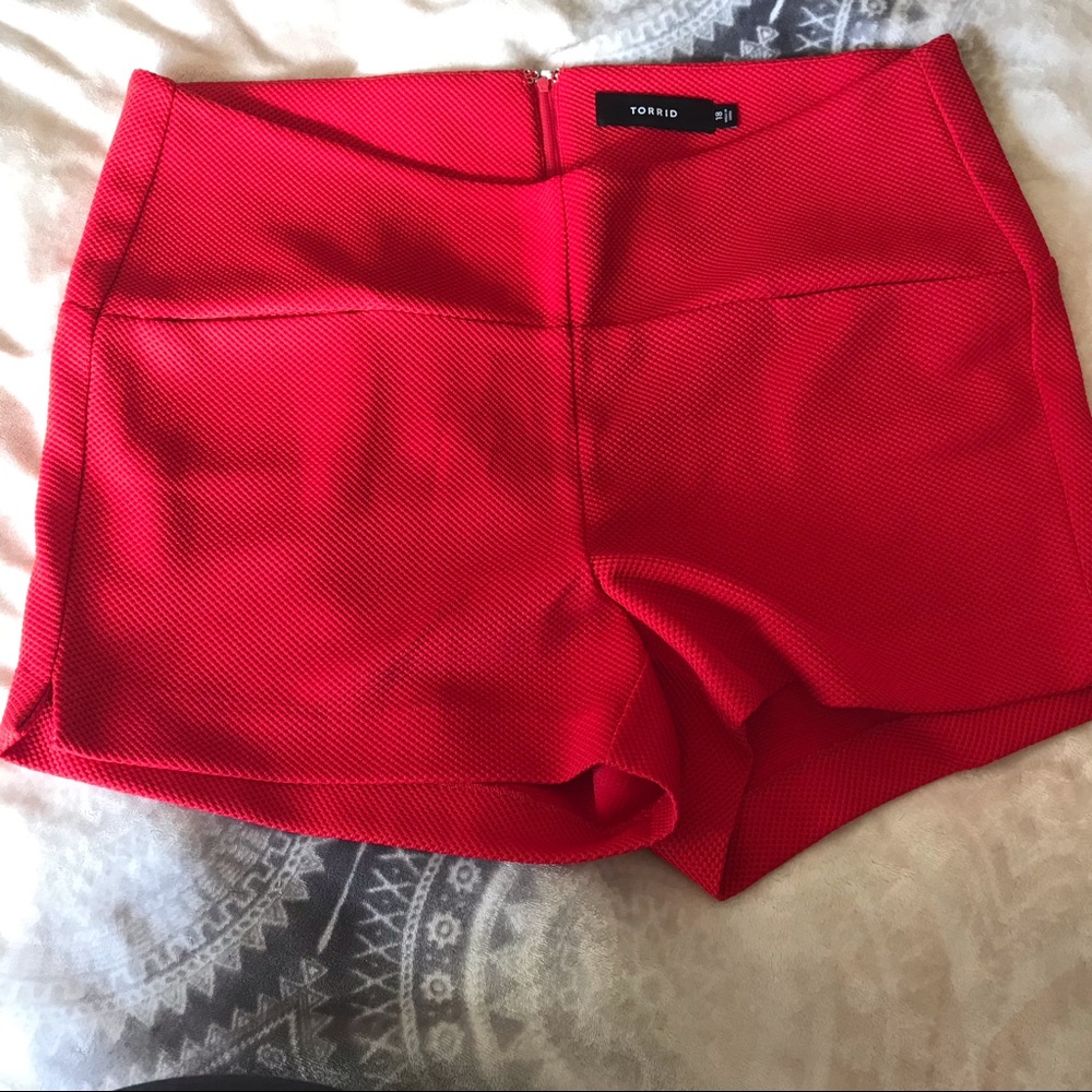 Torrid 18 Red Shorts